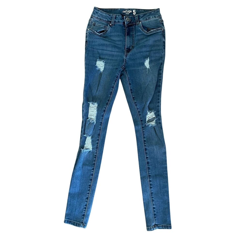 Refuge High-Rise Dark Wash Super Skinny Jeans – Size 5